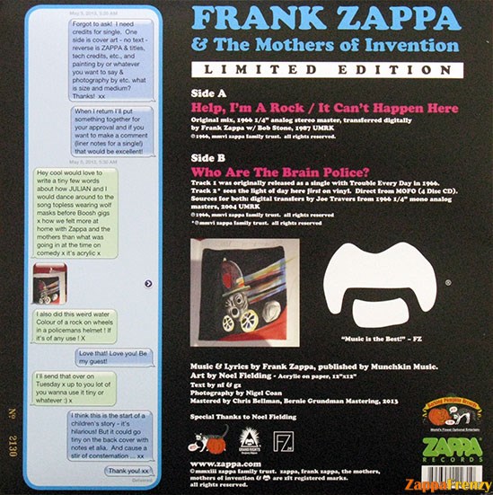 Help I'm A Rock - Sleeve